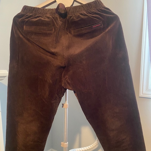 Gramicci Cropped Corduroy Loose Tapered Ridge Pants - Deep Brown - Picture 2 of 5